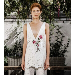 New w/Tag Sachin & Babi Noir Womens Ivory Phillisa Tunic Top US 6